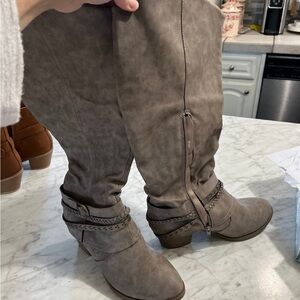 Maurices Taupe Over the Knee Boots